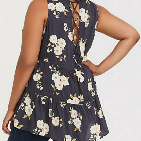 torrid Tops - Torrid Challis Babydoll Tunic Tank